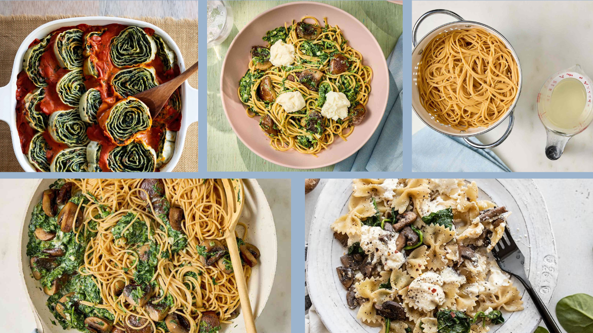 Spaghetti with Mushrooms, Spinach & Ricotta: A Comforting, High-Protein Vegetarian Classic